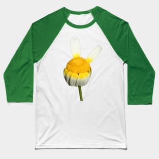 Hippie Flower Making Peace Sign Baseball T-Shirt